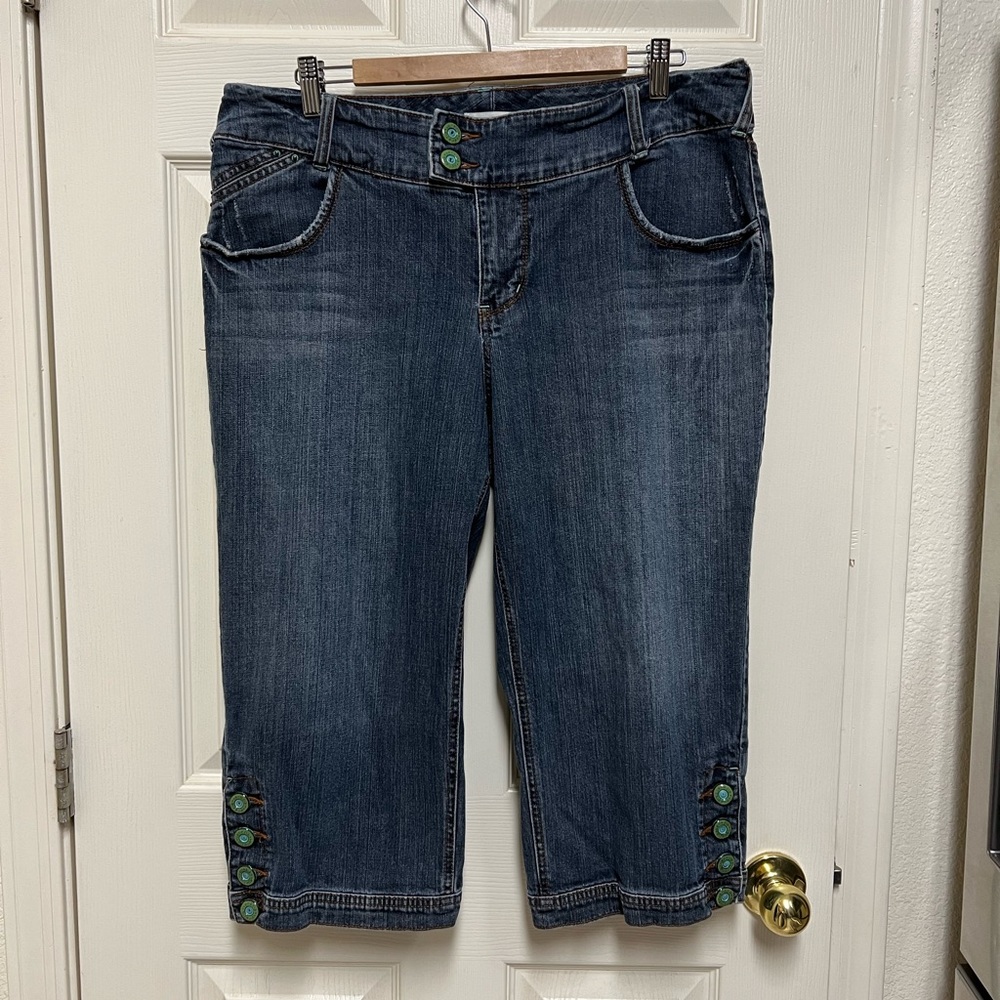 Venezia Distressed Cropped Blue Jeans